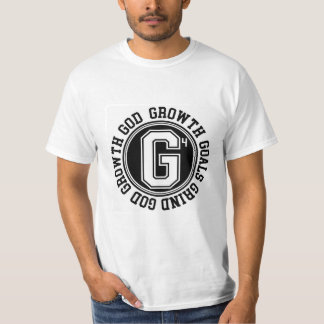 神、成長、ゴール、紋章を挽く Tシャツ