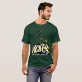 神、深緑色のTシャツの全装甲 Tシャツ (正面フル)