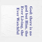 神：神のほかには神は存在せず、永遠に生きる神しかいない。 フリースブランケット (正面(横))