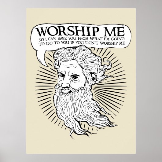 神:私を崇拝して救お前を救う ポスター (正面)