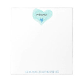 神、親愛今日すべて離れのハート ノートパッド