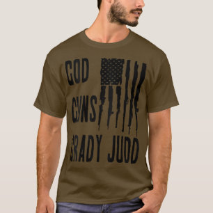 神、銃、グレーディ・ジャッド・アメリカ国旗 Tシャツ
