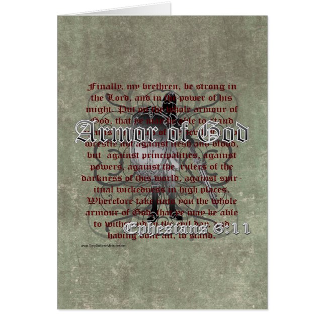 神、Ephesiansの6:10 - 18のキリスト教の兵士の装甲 (正面)