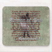 神、Ephesiansの6:10 - 18のキリスト教の兵士の装甲 マウスパッド (正面)