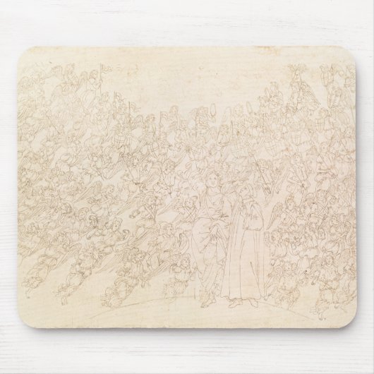 神Danteの`からのDanteそしてビアトリス、 マウスパッド (正面)