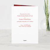 神Glykophilousa -アイコンクリスマスカードの母 シーズンカード (裏面)