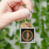 神Hermesを描写するギリシャの赤姿のコップ キーホルダー (手)