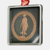 神Hermesを描写するギリシャの赤姿のコップ メタルオーナメント (左)