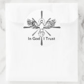 神Iの信頼のステッカー ラウンドシール (バッグ)