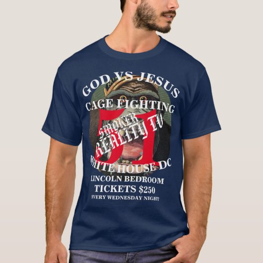 神vsイエズスカージワシントンDCリンカーンと戦う Tシャツ (正面)