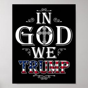 神Weトランプ2024アメリカ国旗の愛国的なクリスティア ポスター