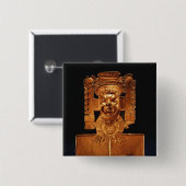 神Xipe Totecの胸 缶バッジ (正面&裏面)