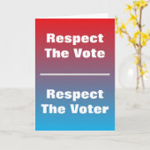 票と投票者を尊重する カード (黄色い花)