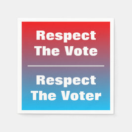 票と投票者を尊重する スタンダードカクテルナプキン