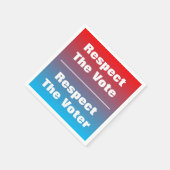 票と投票者を尊重する スタンダードカクテルナプキン (角)