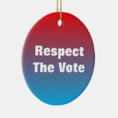 票と投票者を尊重する セラミックオーナメント (右)