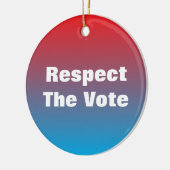 票と投票者を尊重する セラミックオーナメント (左)