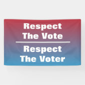 票と投票者を尊重する 横断幕 (横)