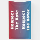 票と投票者を尊重する 横断幕 (縦)
