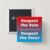 票と投票者を尊重する 缶バッジ (正面&裏面)