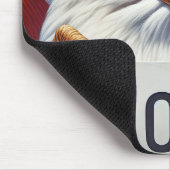 票の付いたハゲのワシ マウスパッド (コーナー)