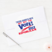 票を取り出す ラウンドシール (封筒)