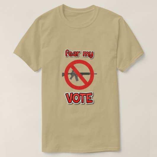 票を恐れる Tシャツ (デザイン正面)