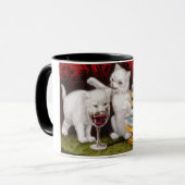 祭りすてきで3匹の子猫 マグカップ (正面左)