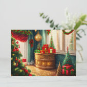 祭りで飾られた部屋、伝統的なクリスマス シーズンカード (スタンド正面)