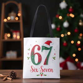 祭りのクリスマスミームシックスセブン 67 6 7 ホリデー トートバッグ