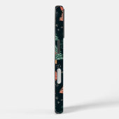 祭りのグリーンとコーラルクリスマスツリーパターン Case-Mate iPhoneケース (裏面 / 右)