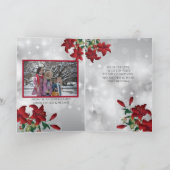 祭りのグリーンとゴールドのホリデーユニコーンの顔 シーズンカード (内部)