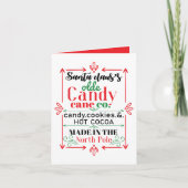 祭りのサンタクロースのキャンディーケーン会社に感情を加える シーズンカード (正面)