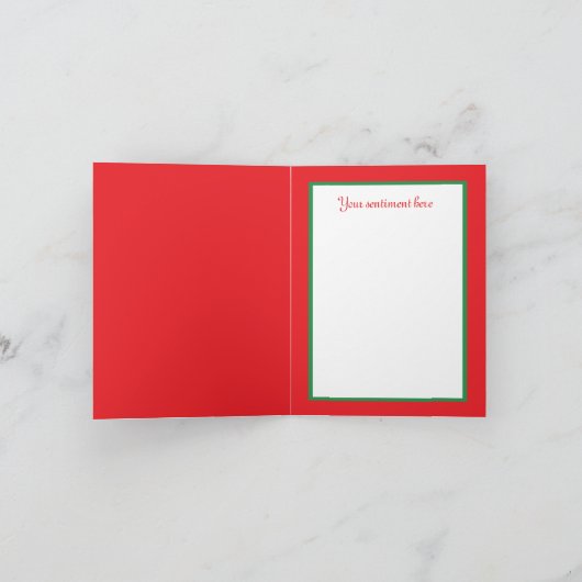 祭りのサンタクロースのキャンディーケーン会社に感情を加える シーズンカード (内部)