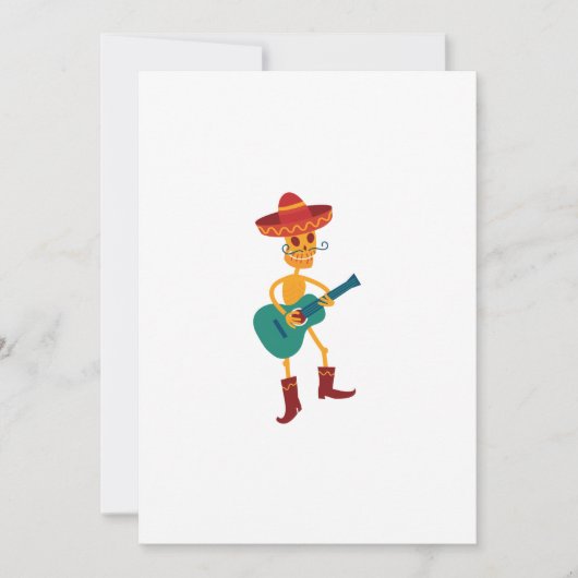 祭りのスケルトンギタープレーヤー 招待状 (正面)