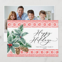 祭りのホリーベリーの写真 - クリスマスの挨拶