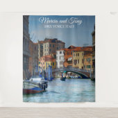 祭りのヴェネツィア イタリア カナル タペストリー 背景 (正面)