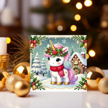 祭りの冬の別荘にいるユニコーン