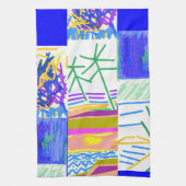 祭りの抽象画 キッチンタオル (縦)