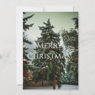 祭りの松の木に飾りが巻かれたもの シーズンカード