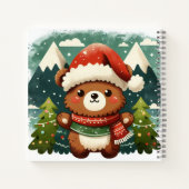 祭りの森 – クリスマスツリーの中のサンタベア ノートブック (裏面)