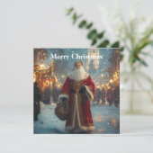 祭りの雪の村の聖ニコラス シーズンカード (スタンド正面)