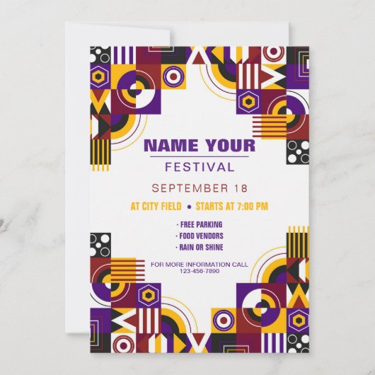 祭りへの招待 招待状 (正面)