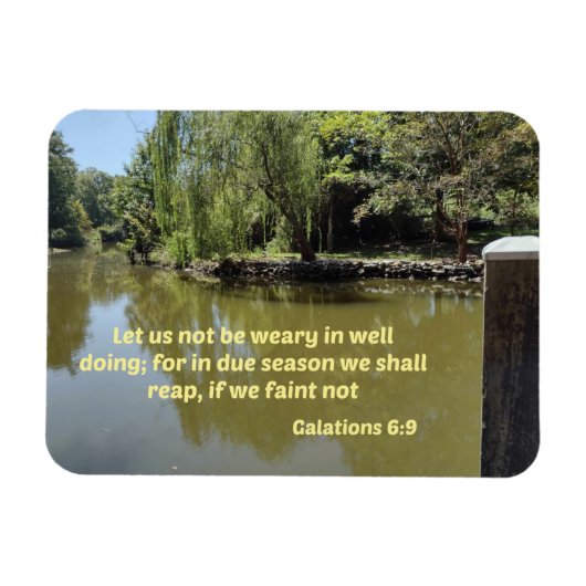 祭り6:9わたしたちは良い行いに疲れないようにしよう マグネット (横)