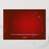 祭り 赤いドナーズ ボランティア スタッフ 感謝 箔シーズンカード (裏面)