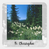 祭司の風景パーソナライズされた スクエアシール (正面)