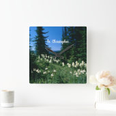 祭司の風景パーソナライズされた スクエア壁時計 (ホーム)