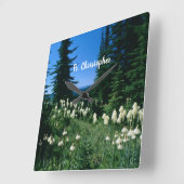 祭司の風景パーソナライズされた スクエア壁時計 (傾斜)