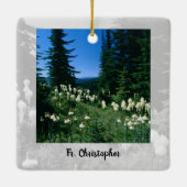 祭司の風景パーソナライズされた セラミックオーナメント (裏面)