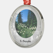 祭司の風景パーソナライズされた メタルオーナメント (左)